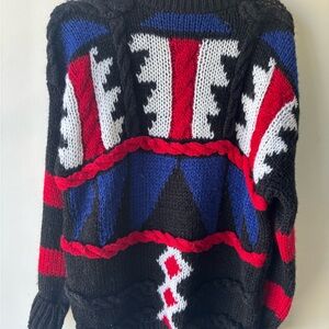 Vintage Chunky Geometric Pierre Cardin Sweater XL
